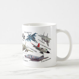 Aviation Art mug "Jet fighter"ジェット戦闘機のマグカップ コーヒーマグカップ