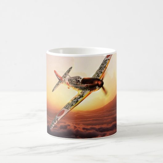 Aviation Art mug "Kawasaki Ki-61 Hien "Tony" コーヒーマグカップ (中央)