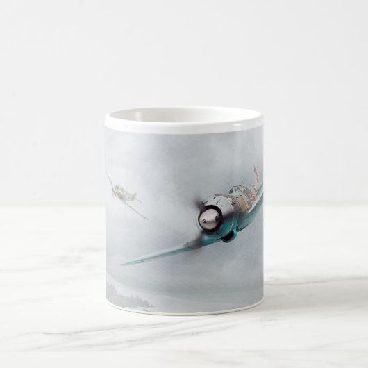 Aviation art mug "Lavochkin La-5" コーヒーマグカップ (中央)