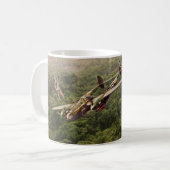 Aviation Art mug "Lockheed P-38 Lightning" コーヒーマグカップ (正面左)