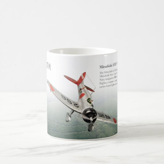 Aviation Art Mug "Mitsubishi A5M Claude" コーヒーマグカップ (中央)