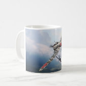 Aviation Art mug  "Nakajima Ki-43　隼　Oscar" コーヒーマグカップ (正面左)