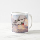 Aviation Art mug "P-38 Lightning" コーヒーマグカップ (正面右)