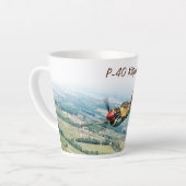 Aviation Art Mug " P-40 Kittyh" カフェラテマグ (左アングル)