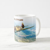 Aviation Art Mug "P-40 Kittyhawk" コーヒーマグカップ (正面右)