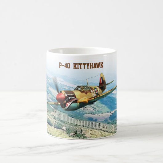 Aviation Art Mug "P-40 Kittyhawk" コーヒーマグカップ (中央)