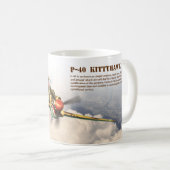 Aviation Art Mug "P-40 Kittyhawk" コーヒーマグカップ (正面右)
