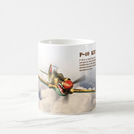 Aviation Art Mug "P-40 Kittyhawk" コーヒーマグカップ (中央)