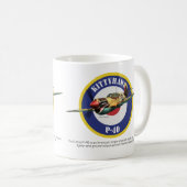 Aviation Art Mug " P-40 Kittyhawk" コーヒーマグカップ (正面右)