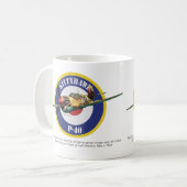 Aviation Art Mug " P-40 Kittyhawk" コーヒーマグカップ (正面左)