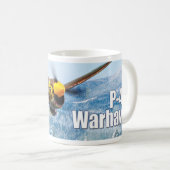 Aviation Art mug "P-40 Warhawk" コーヒーマグカップ (正面右)