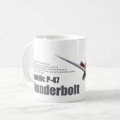 Aviation Art mug "Republic P-47 Thunderbolt" コーヒーマグカップ (正面左)