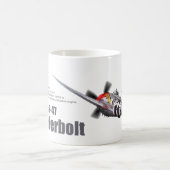 Aviation Art mug "Republic P-47 Thunderbolt" コーヒーマグカップ (中央)