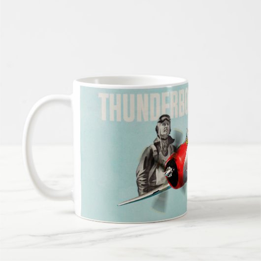 Aviation Art mug "Republic P-47 Thunderbolt" コーヒーマグカップ (左)