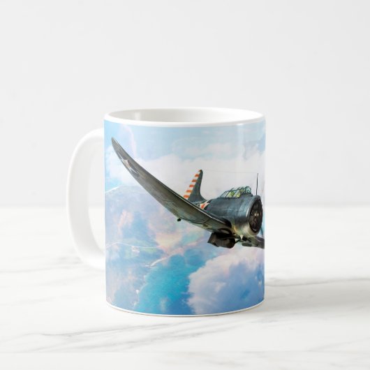 Aviation Art Mug "SBD Dauntless" コーヒーマグカップ (正面左)
