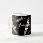 Aviation Art Mug "Supermarine Spitfire" コーヒーマグカップ (正面左)