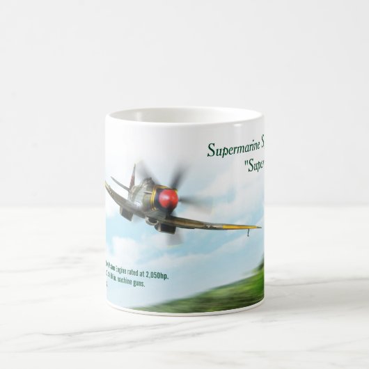 Aviation Art Mug "Supermarine Spitfire Mk. XVIII" コーヒーマグカップ (中央)