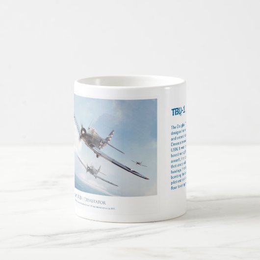 Aviation art mug "TBD-1 Devastator" コーヒーマグカップ (中央)