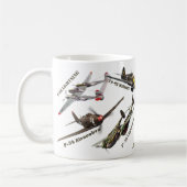 Aviation Art mug "U.S.ARMY warplane of WWII" コーヒーマグカップ (左)