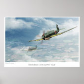 Aviation Art Poster 「三菱A7M Reppu「Sam」」 ポスター (正面)