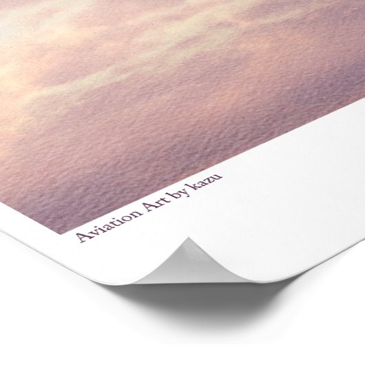 Aviation Art Poster "Aichi E13A "Jake"” ポスター (角)