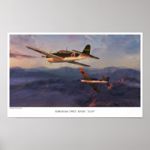 Aviation Art Poster " D4Y2水星"Judy" ポスター