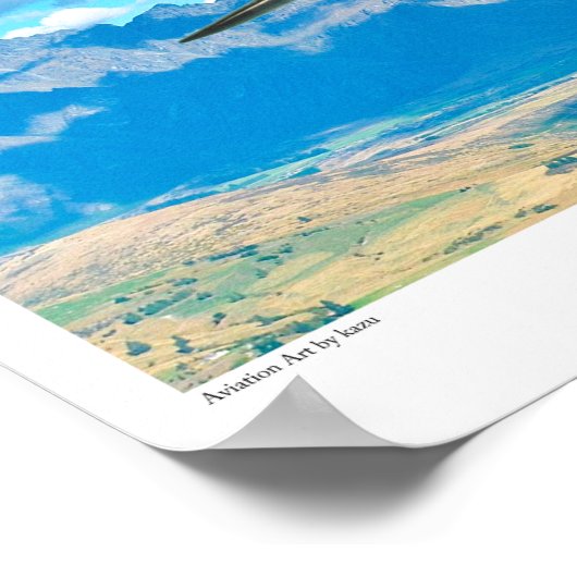 Aviation Art Poster "F4U Corsair" ポスター (角)