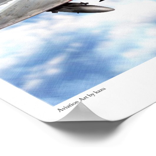 Aviation Art Poster "F-15DJ JASDF  Eagle" ポスター (角)