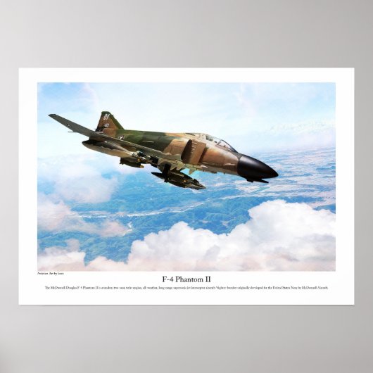 Aviation Art Poster "F-4 Phantom II" ポスター (正面)