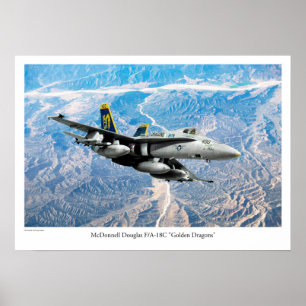 Aviation Art Poster "F/A-18 Hornet" ポスター