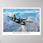 Aviation Art Poster "F/A-18 Hornet" ポスター (正面)