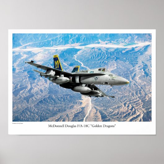 Aviation Art Poster "F/A-18 Hornet" ポスター (正面)