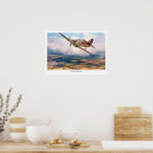 Aviation Art Poster "Hawker Hurricane" ポスター (キッチン)