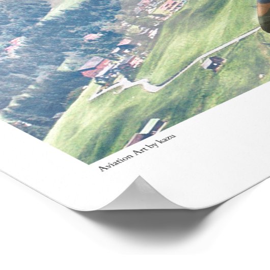 Aviation Art Poster "Hawker Hurricane" ポスター (角)