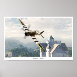 Aviation Art Poster "HAWKER TEMPEST" ポスター