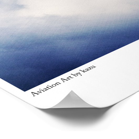 Aviation Art Poster "J7W Shinden" ポスター (角)