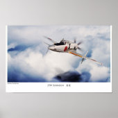 Aviation Art Poster "J7W Shinden" ポスター (正面)