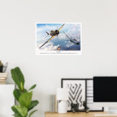 Aviation Art Poster "Kawanishi N1K2-J George" ポスター (ホームオフィス)
