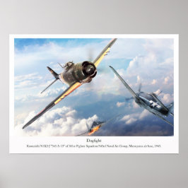 Aviation Art Poster "Kawanishi N1K2-J George" ポスター
