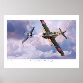 Aviation Art Poster "Kawanishi N1K2-J George" ポスター
