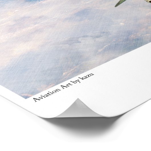 Aviation Art Poster "Messerschmitt Me 262" ポスター (角)