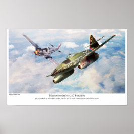 Aviation Art Poster "Messerschmitt Me 262" ポスター