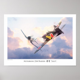 Aviation Art Poster "Mitsubishi J2M Raiden "Jack" ポスター