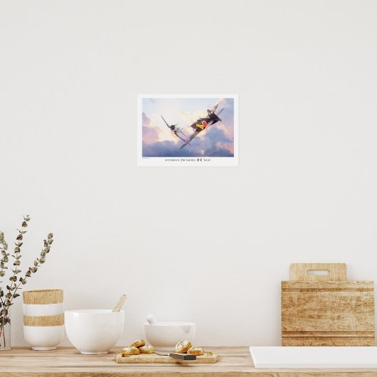 Aviation Art Poster "Mitsubishi J2M Raiden "Jack" ポスター (キッチン)