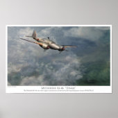 Aviation art Poster 　Mitsubishi Ki-46 "Dinah" ポスター (正面)