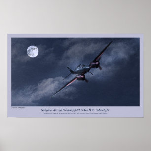 Aviation Art Poster " Nakajima J1N Irving" ポスター