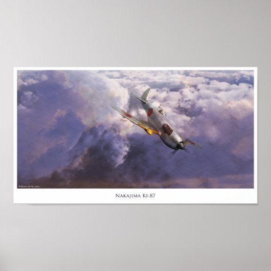 Aviation Art Poster "Nakajima Ki-87" ポスター (正面)