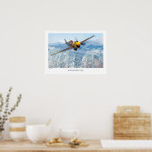 Aviation Art Poster "P-40 Aleutian Tiger" ポスター (キッチン)