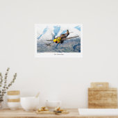 Aviation Art Poster "P-40 Aleutian Tiger" ポスター (キッチン)