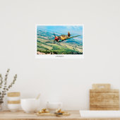 Aviation Art Poster "P-40 Kittyhawk" ポスター (キッチン)